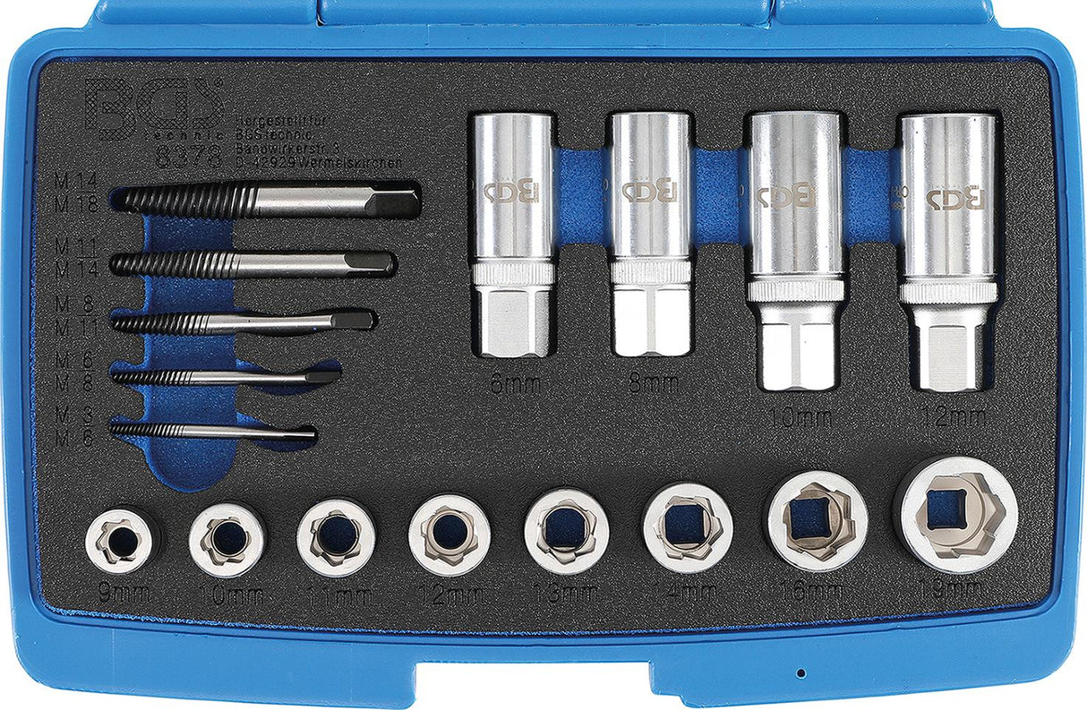 SCREW AND STUD EXTRACTOR SET | 17 PCS. (8378)