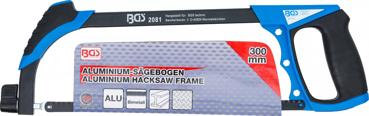 ALUMINIUM HACKSAW FRAME | INCL. HSS SAW BLADE | 300 MM (2081)