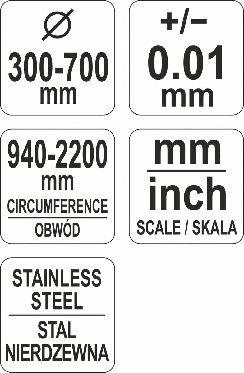 TAPE PRECISION MEASURING TOOL FOR DIAMET (YT-71701)