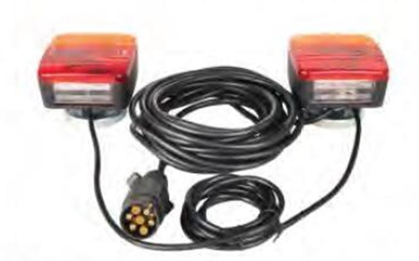 TRAILER LAMPS | MAGNETIC | WITH PLUG | 2 PCS. (MTL101B)