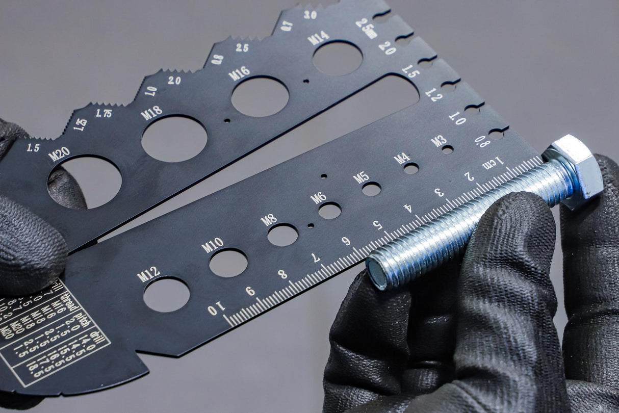 SCREWPITCH GAUGE AND THREAD TEMPLATE | METRIC | M3 - M20, 0.5 - 13.00 MM (74247)
