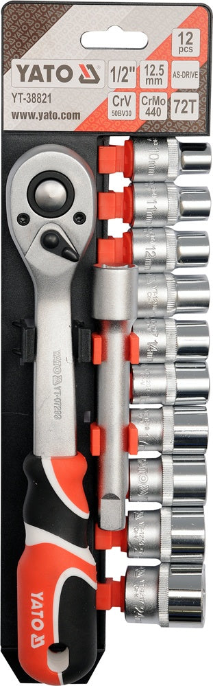SOCKET SET 1/2" 12PCS (YT-38821)