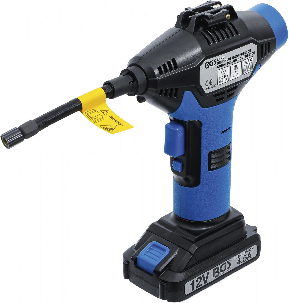CORDLESS INFLATOR GUN | WITH DIGITAL PRESSURE GAUGE (3380)