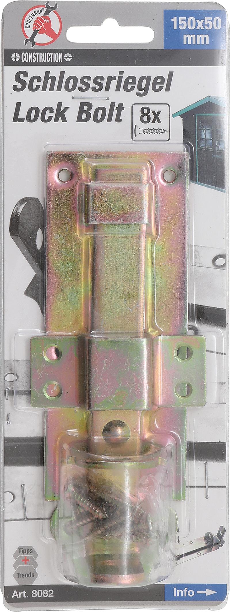 LOCK BOLT WITH STRAP | 150 X 50 MM (8082)