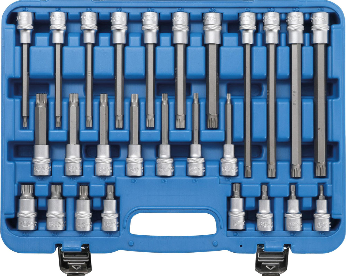 BIT SOCKET SET | 12.5 MM (1/2") DRIVE | SPLINE (FOR XZN) M4 - M16 | 26 PCS. (5180)