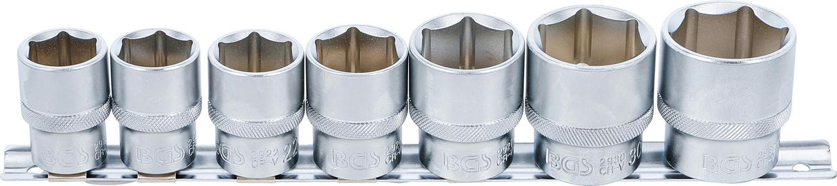 SOCKET SET, HEXAGON | 12.5 MM (1/2") DRIVE | 20 - 32 MM | 7 PCS. (9108)