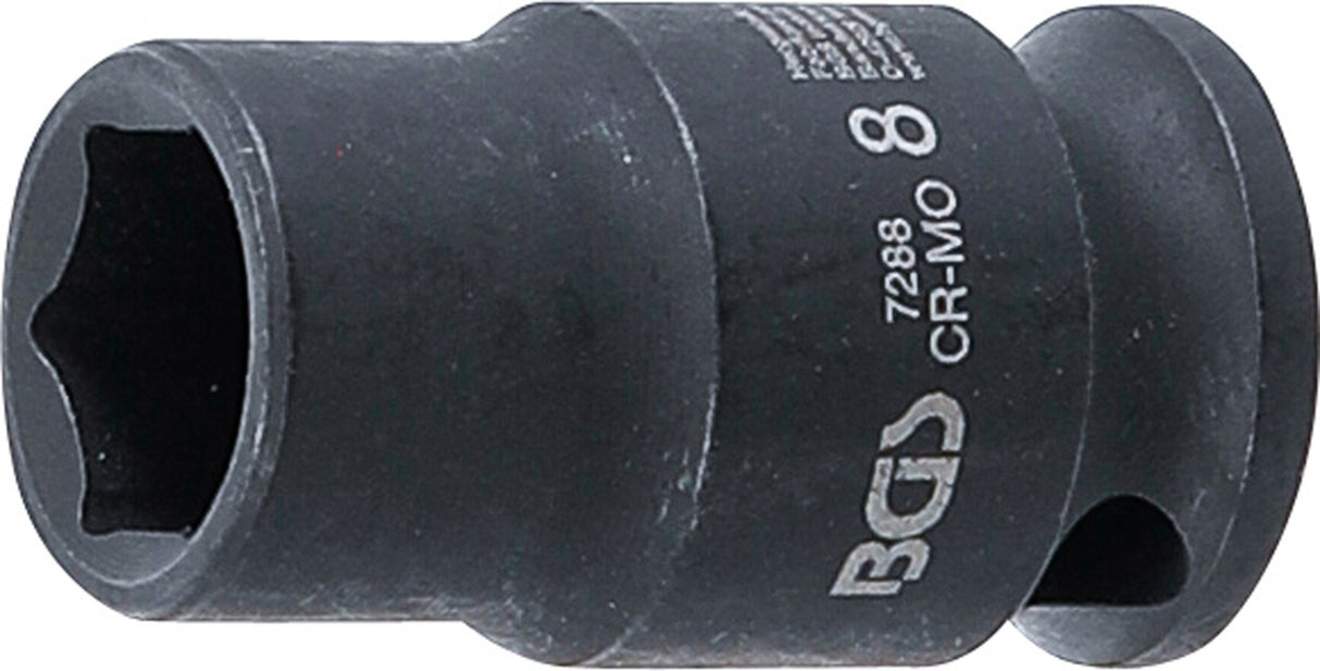 IMPACT SOCKET, HEXAGON | 6.3 MM (1/4") DRIVE | 8 MM (7288)