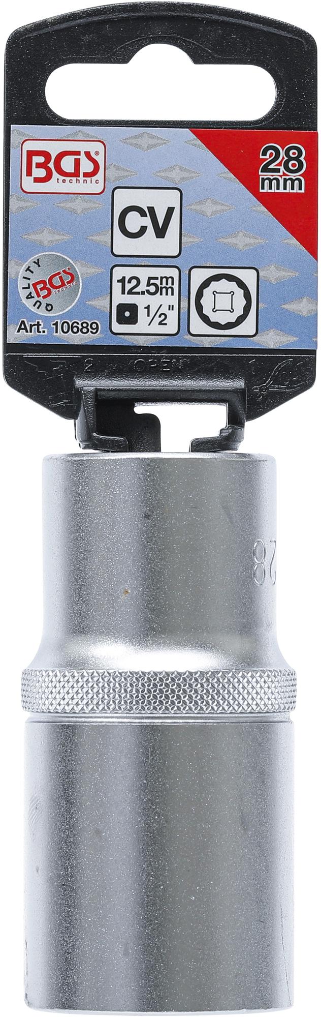 SOCKET, 12-POINT, DEEP | 12.5 MM (1/2") DRIVE | 28 MM (10689)