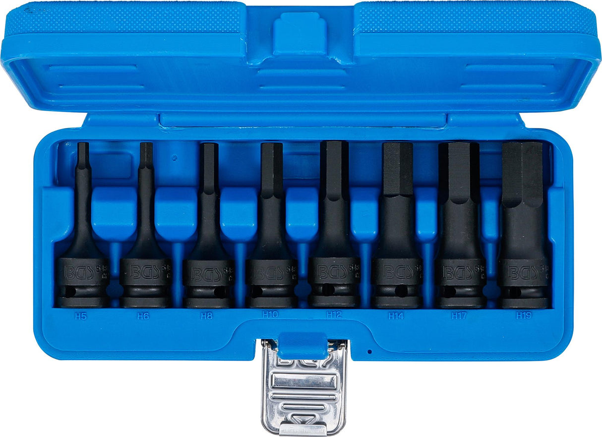 IMPACT BIT SOCKET SET | 12.5 MM (1/2") DRIVE | INTERNAL HEXAGON 5 - 19 MM | 8 PCS. (5481)