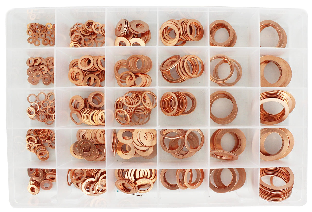 COPPER WASHER ASSORTMENT | 580 PCS. (SK01004)