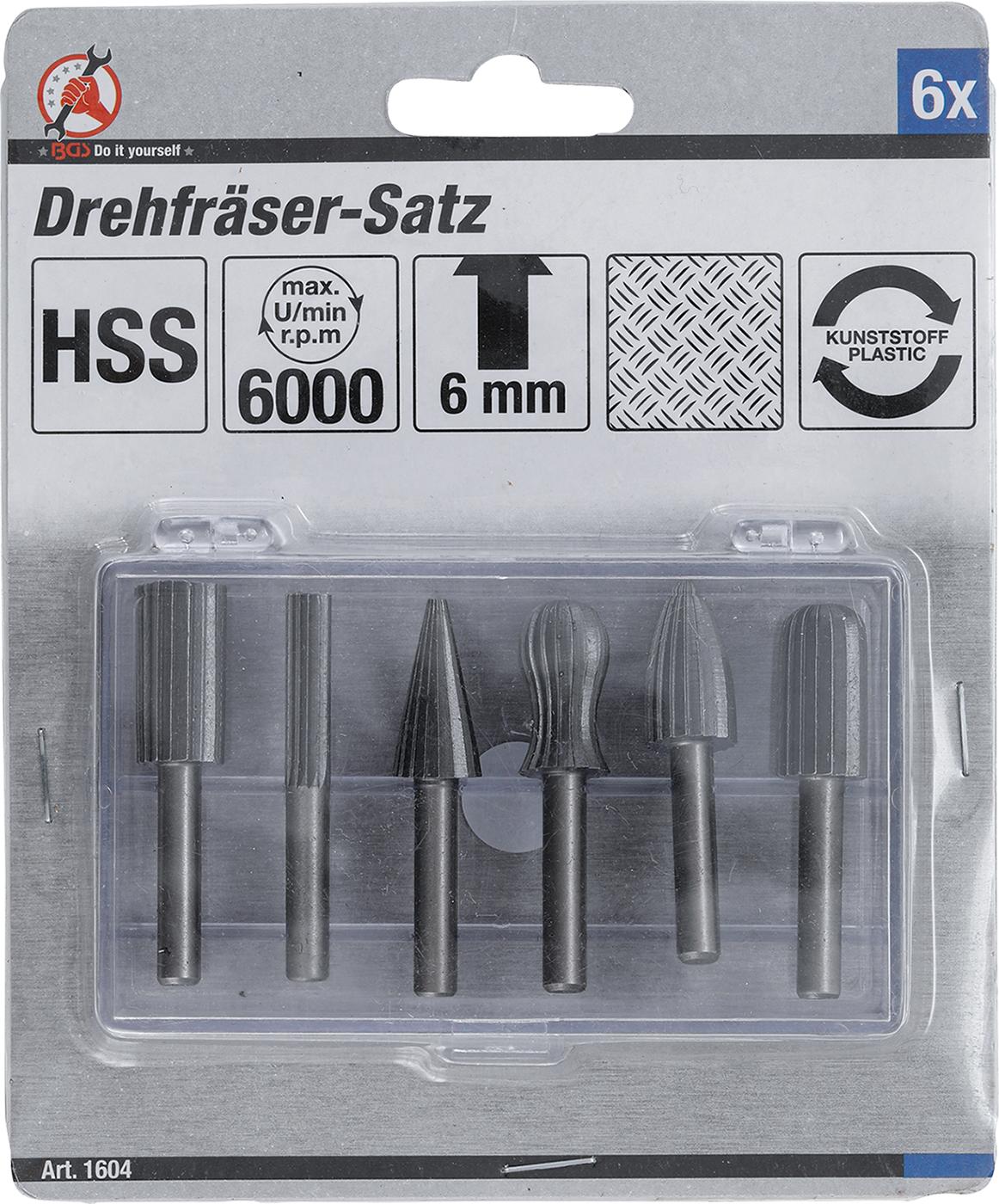 TAPER MILLING CUTTER SET | 6 PCS. (1604)