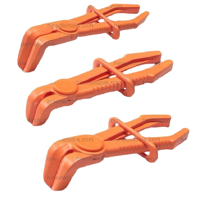 CURVED HOSE CLAMP PLIERS 3 PCS.: FOR 10, 15 AND 24 MM DIAMETERS (EF2903A)