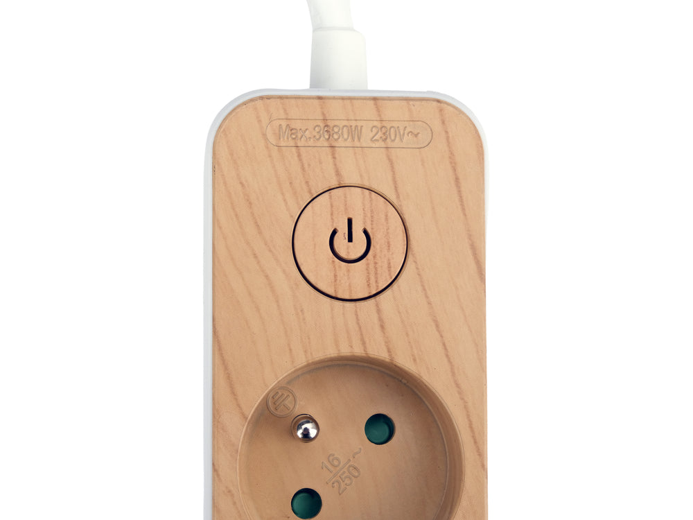 POWER CABLE/EXTENSION CORD WITH GROUNDING (WOOD IMITATION) | 5 SOCKETS | 1.0 MM2 | 1.4 M (72342)