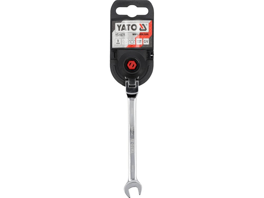 FLEX. RATCHET COMBINATION WRENCH 9MM (YT-1675)