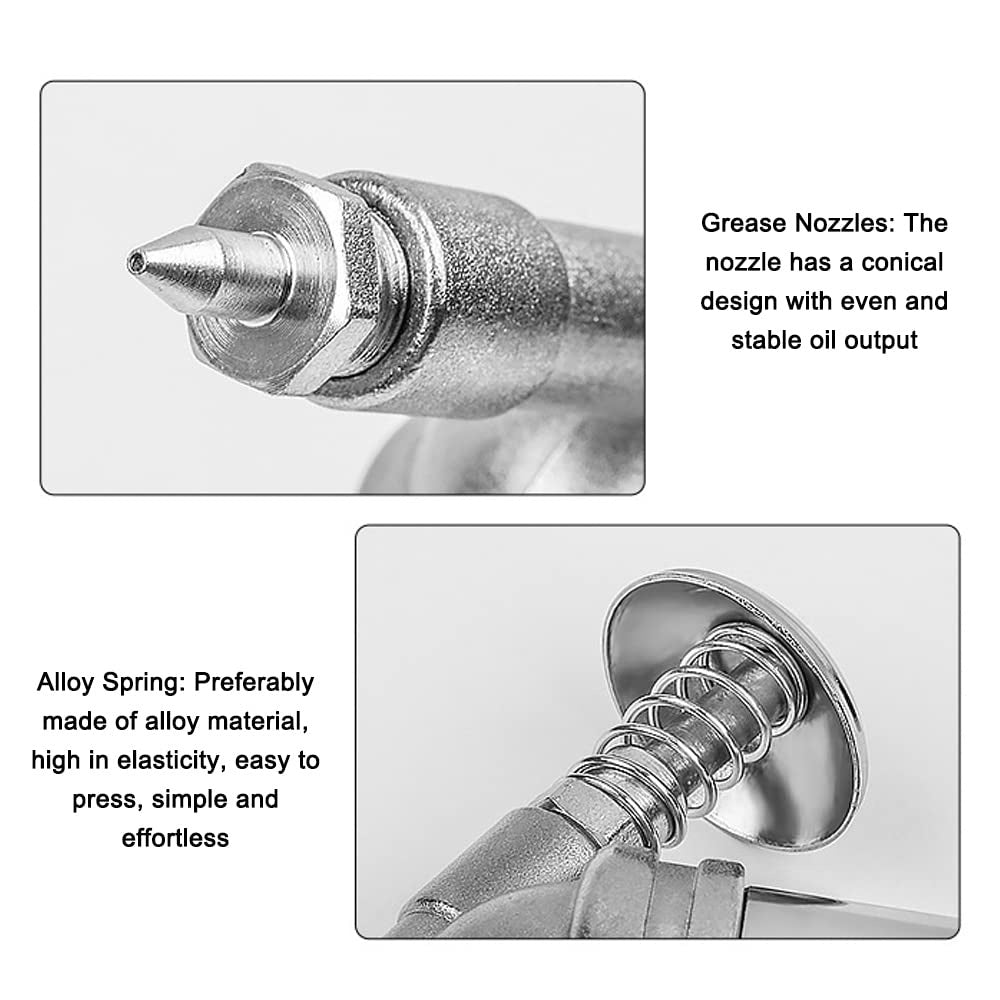 MINI GREASE GUN WITH NEEDLE NOZZLE | STAINLESS STEEL | 85 CM³ (GG3MA)
