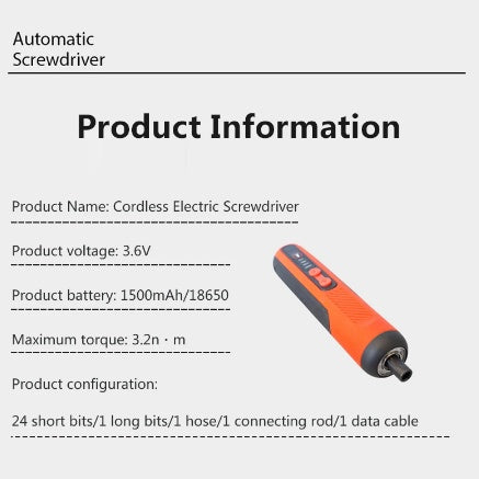 CORDLESS SCREWDRIVER | USB | WITH BIT SET | 24 PCS. (CES26)