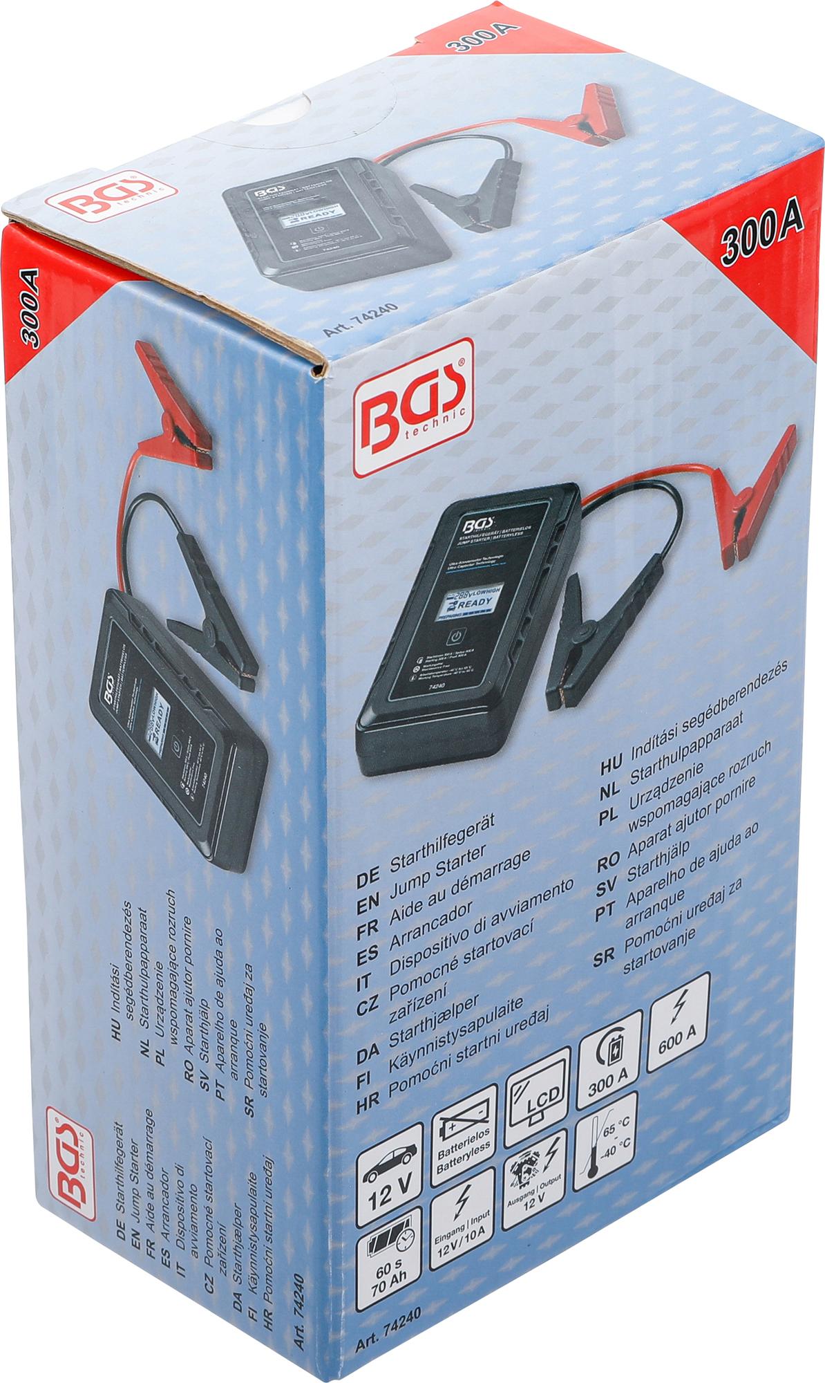 JUMP STARTER | BATTERYLESS | WITH ULTRA-CAPACITOR TECHNOLOGIE | 12 V / 300 A / 600 A (74240)