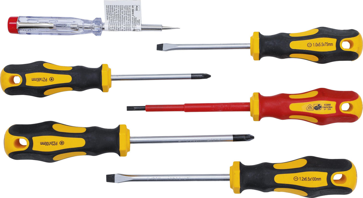 VDE ELECTRICIAN'S- / SCREWDRIVER SET | SLOT SL / CROSS SLOT PZ | 6 PCS. (35816)