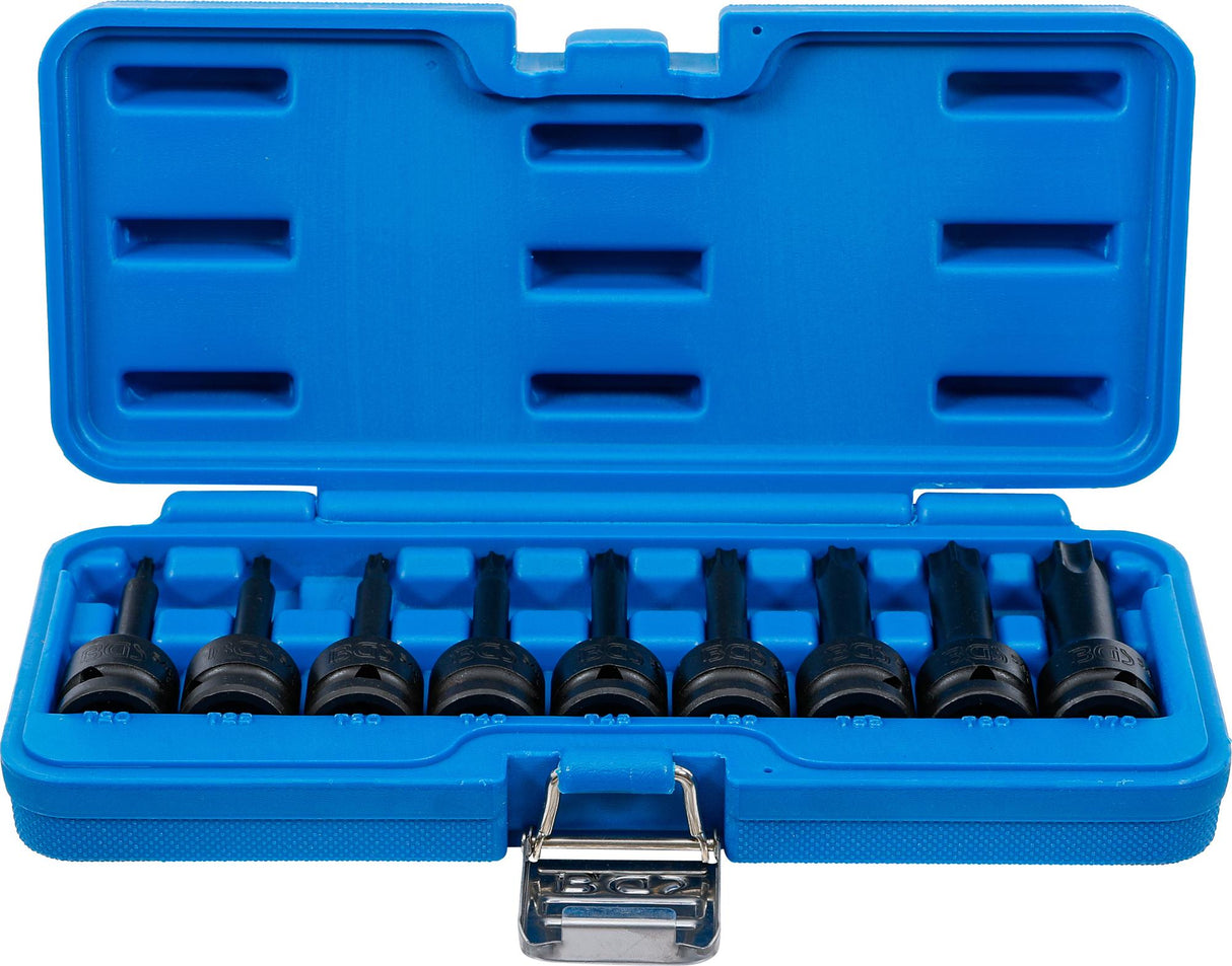 IMPACT BIT SOCKET SET | 12.5 MM (1/2") DRIVE | T-STAR (FOR TORX) T20 - T70 | 9 PCS. (5480)