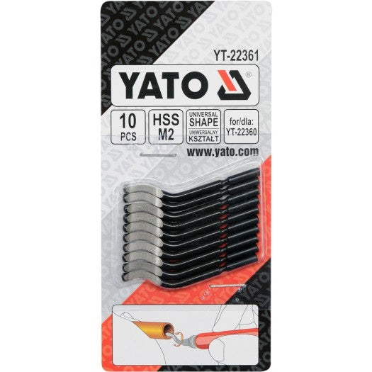 SPARE BLADES FOR DEBURRING TOOL SET 10PC (YT-22361)