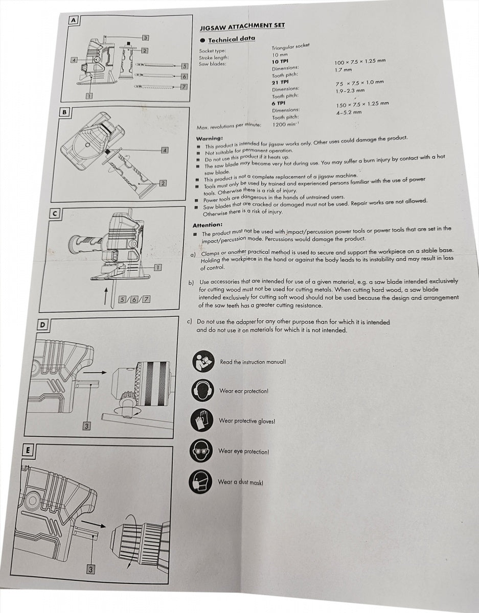 POCKET SAW ATTACHMENT FOR DRILL - JIGSAW (SJ001)