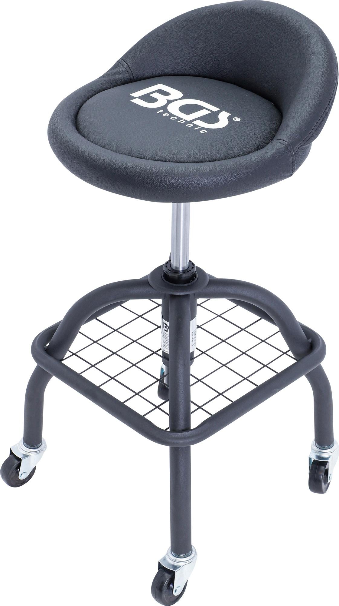 WORKSHOP STOOL | WITH 4 CASTORS | HEIGHT ADJUSTABLE | 540 - 680 MM (70145)