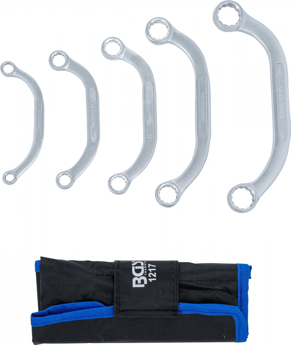 OBSTRUCTION RING SPANNER SET | 8X10 - 21X22 MM | 5 PCS. (1217)