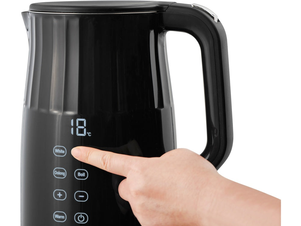 EL. KETTLE 1,7L, TEMP. CONTROL, BLACK (68218)