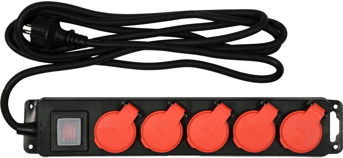 HD POWER STRIP IP 44 W. GROUND 5S 3M (YT-81242)