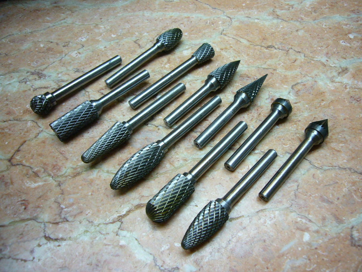 TUNGSTEN CARBIDE DIAMOND CUTTER SET 10 PCS, HEAD SIZE - 12 MM (SK8699)