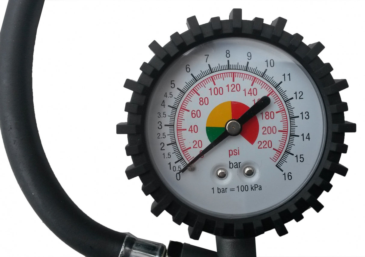 TIRE INFLATOR GUN WITH PRESSURE GAUGE | 0-16 BAR (TG-60)