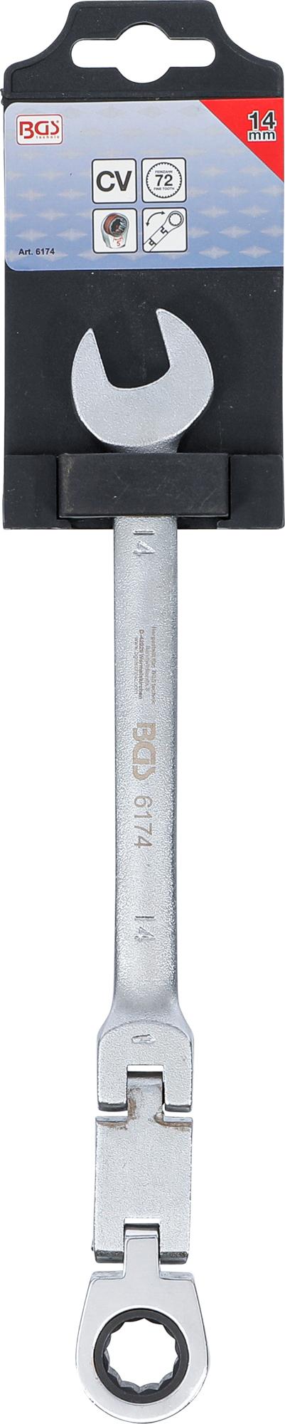 DOUBLE-JOINT RATCHET COMBINATION WRENCH | ADJUSTABLE | 14 MM (6174)