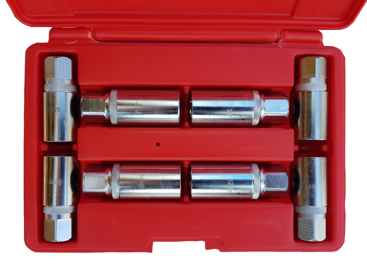 STUD EXTRACTOR SET | METRIC/IMPERIAL | 6-12 MM | 8 PCS. (SW08)