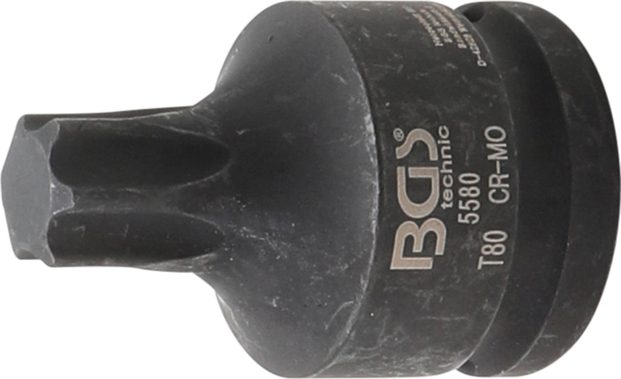 IMPACT BIT SOCKET | 20 MM (3/4") DRIVE | T-STAR (FOR TORX) T80 (5580)