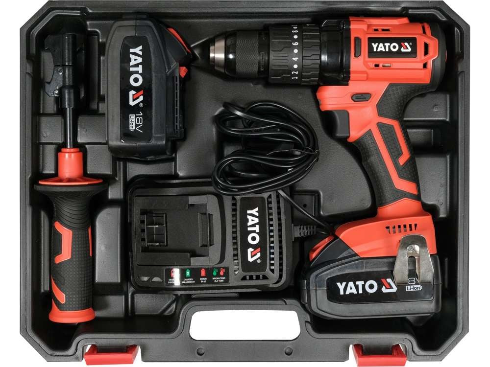 IMPACT DRILL DRIVER 18V 75NM - 2X 3AH (YT-82791)