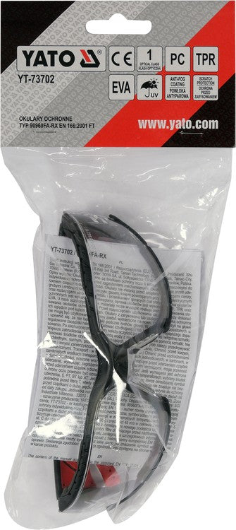 SAFETY GLASSES COMFORT+ TRANSPARENT (YT-73702)