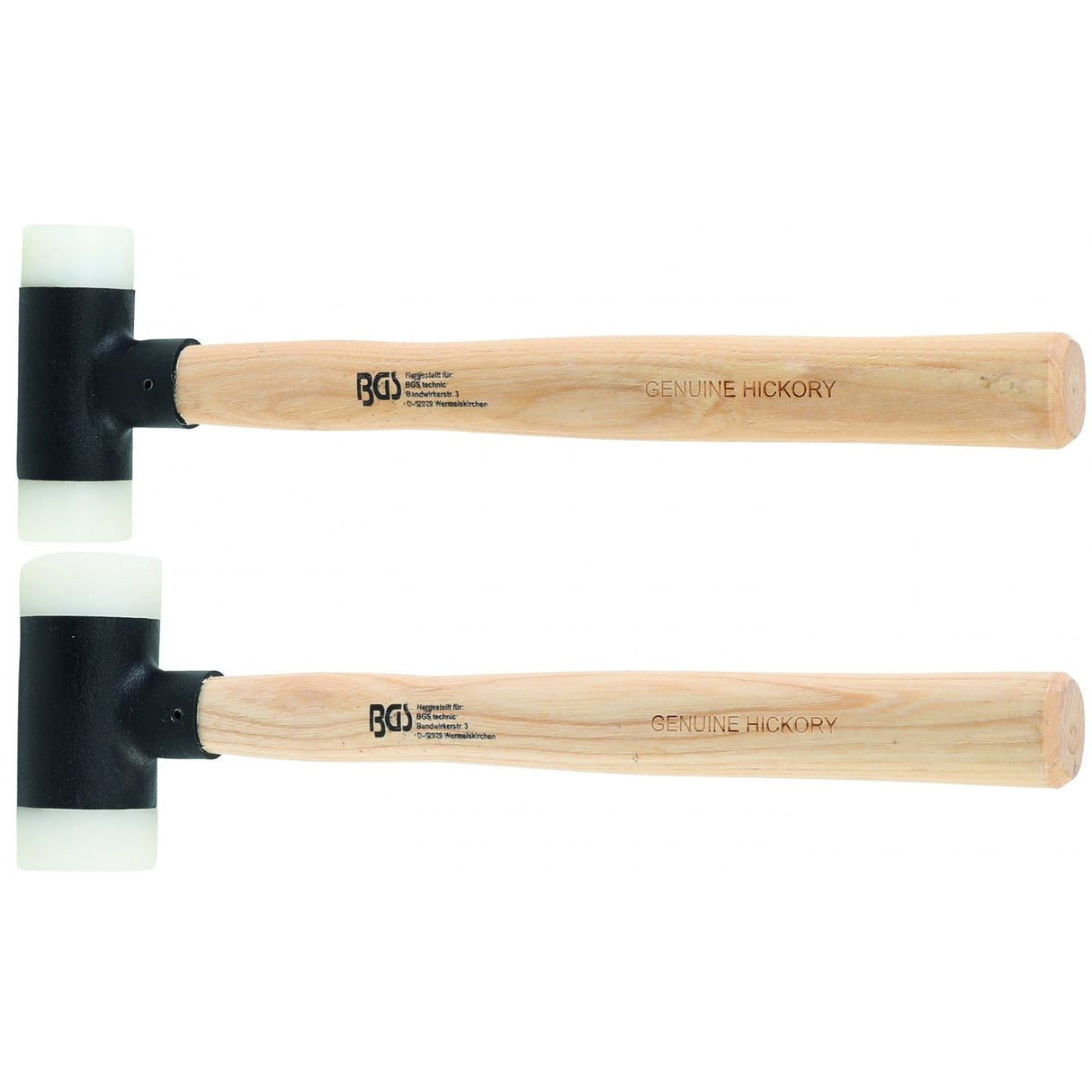DEAD BLOW HAMMER SET | HICKORY HANDLE | SOFT HEAD | Ø 30 / 45 MM | 300 / 550 G | 2 PCS. (1859)