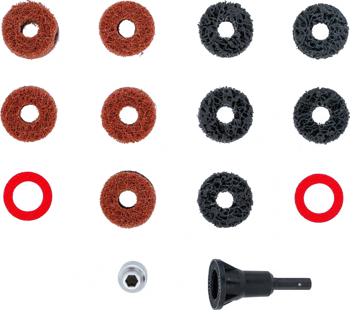 WHEEL HUB GRINDER SET | FOR STUDS AND WHEEL NUT BOLTS | 14 PCS. (9736)