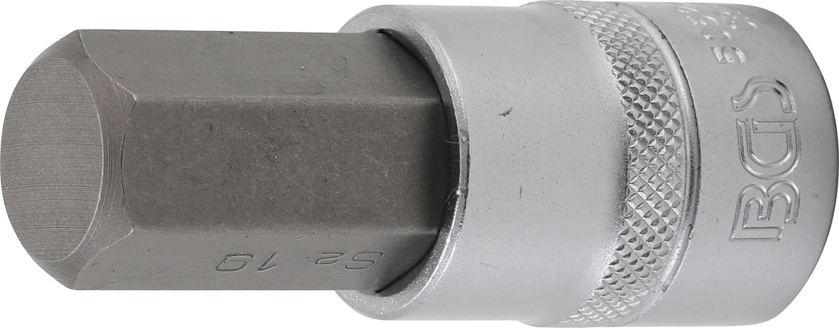 BIT SOCKET | 12.5 MM (1/2") | INTERNAL HEXAGON 19 MM (5052-19)