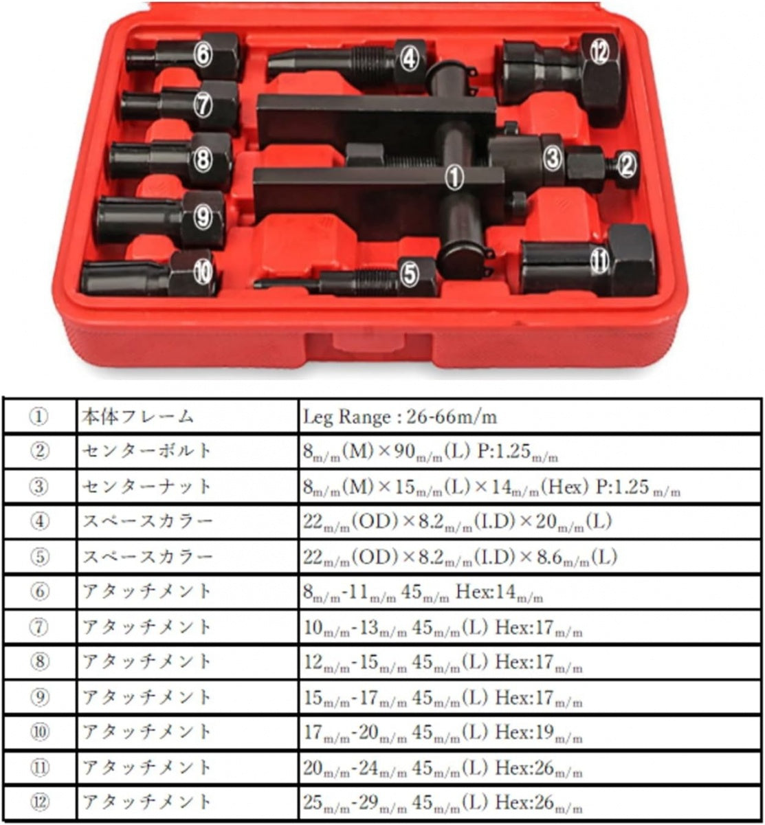 BEARING PULLER SET | BRIDGE TYPE | 10 PCS. (AK7160)