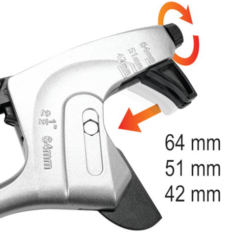 PE PIPE CUTTER 3-40-50-63 MM PTFE (YT-22295)
