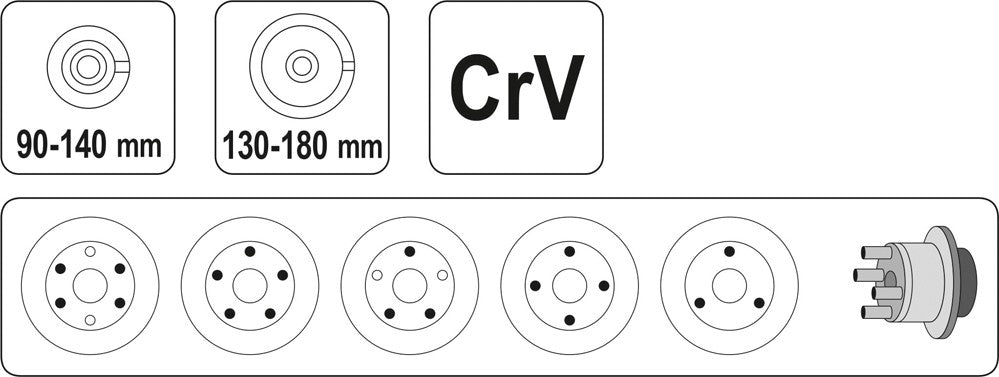 UNIVERSAL WHEEL HUB PULLER (YT-0602)