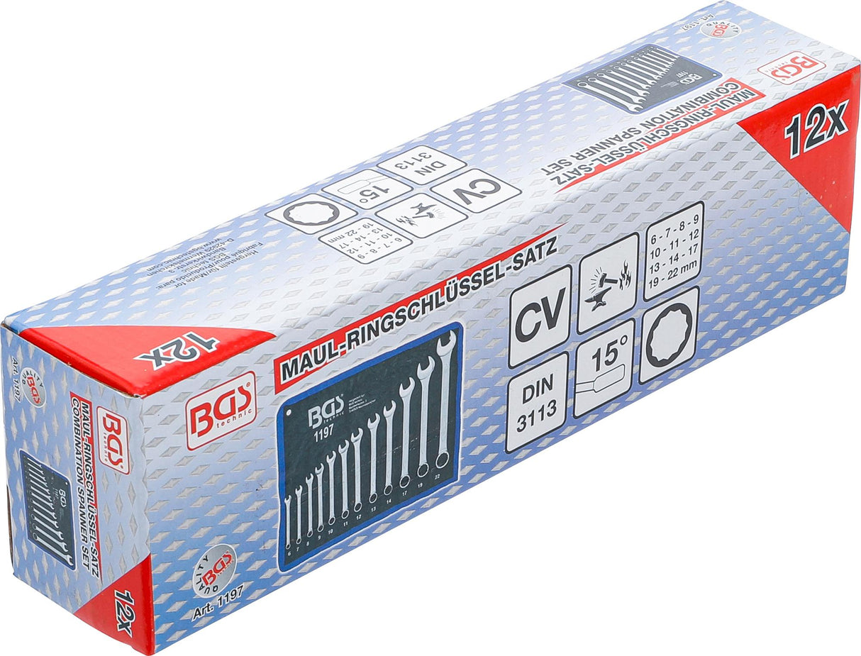 COMBINATION SPANNER SET | 6 - 22 MM | 12 PCS. (1197)