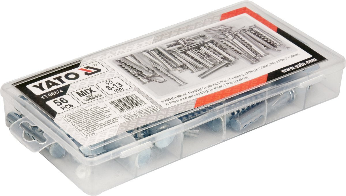 56 PC METAL TILLER TIN PIN ASSORTMENT (YT-06874)