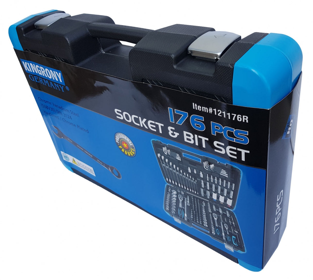 TOOL SET | RATCHETING WRENCHES | 6.3 MM (1/4") / 10 MM (3/8") / 12.5 MM (1/2") | 176 PCS. (KR121176R)