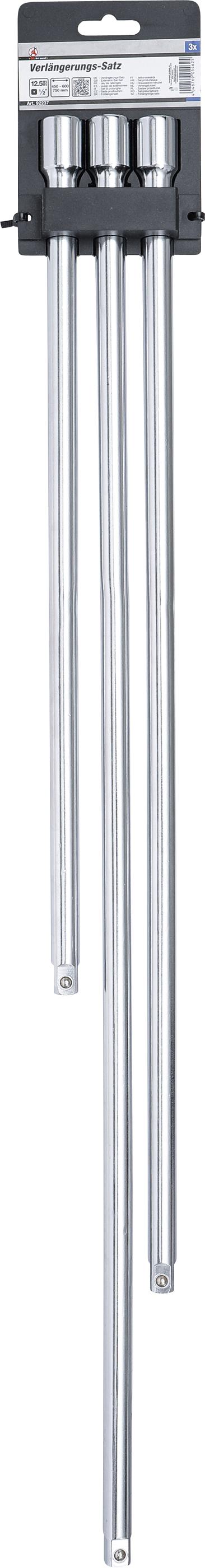 EXTENSION BAR SET | 12.5 MM (1/2") | 450 / 600 / 750 MM | 3 PCS. (92237)