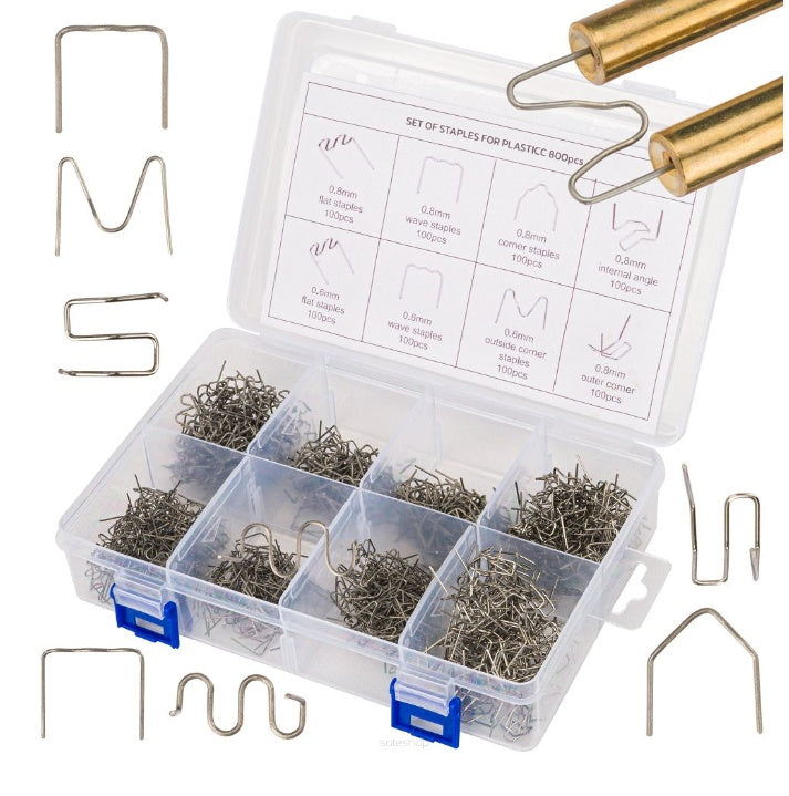 STAPLE SET | FOR PLASTIC REPAIR | (8X100 PCS.) 800 PCS. (S800SB)