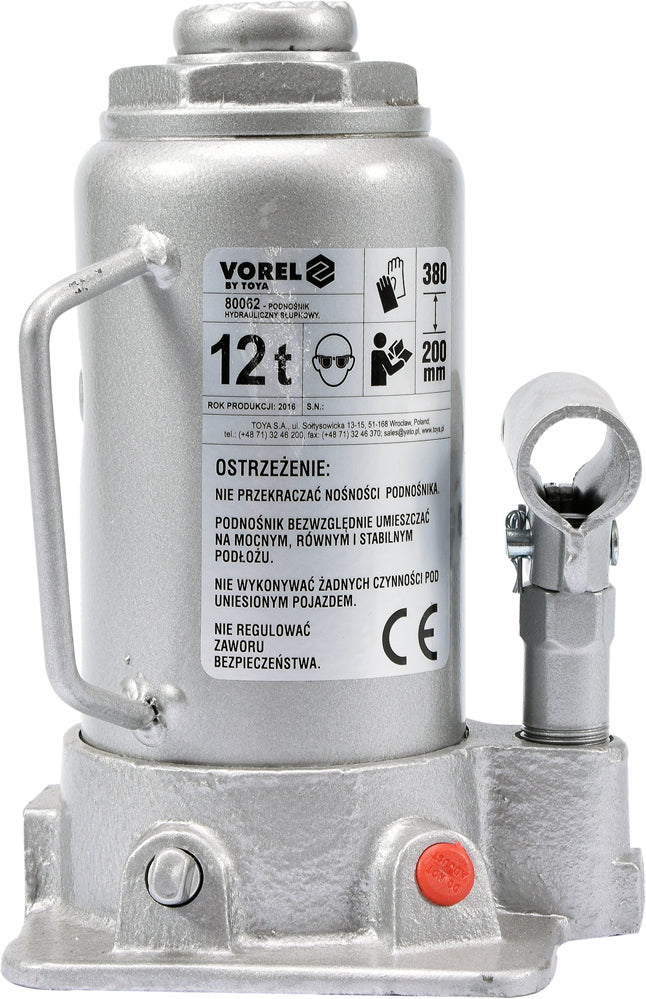 HYDRAULIC BOTTLE JACK 12T (80062)