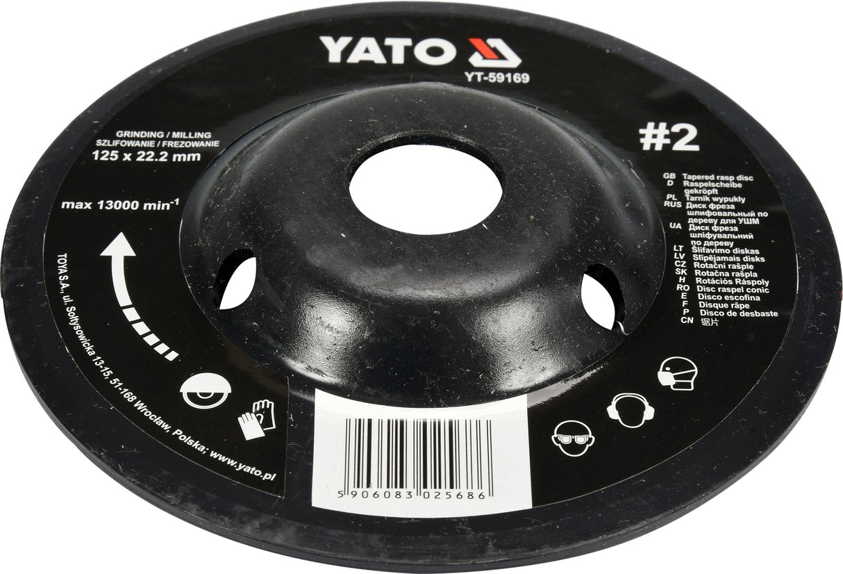 TAPERED RASP DISC 125MM NO2 (YT-59169)