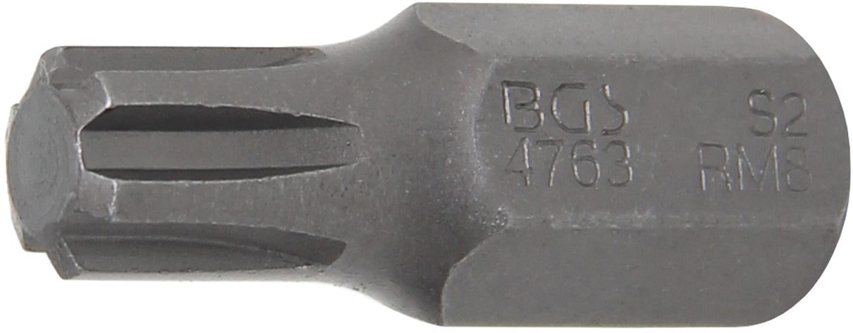 BIT | LENGTH 30 MM | 10 MM (3/8") DRIVE | SPLINE (FOR RIBE) M8 (4763)